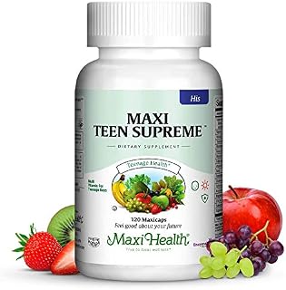 Maxi Health Teen Multivitamin – Natural Vitamins For Teenage Boys Ages 12-17 –