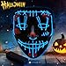 Produktbild Sinwind LED Purge Maske, The Purge Maske, Halloween Maske LED, Leuchtende Maske, LED Mask mit 3 Blitzmodi für Party Halloween Fasching Karneval Kostüm Cosplay Dekoration (Blau B)