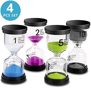 Sand Timer VAGREEZ 4 Colors Hourglass Sand Timer Clock Toothbrush Timer 1 Min