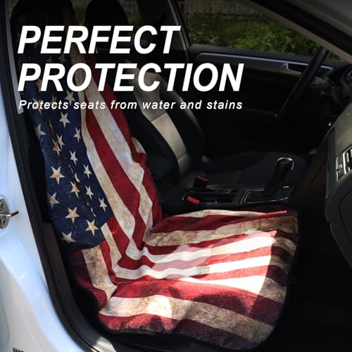 Zinytrae Sweat Towel Car Seat Cover Protector Front Seats for Gym Workout, Running, Swimming, Beach and Hiking, Waterproof Universal Seat Cover for Car, Truck, Van & SUV (2pcs Front Seat) by Zinytrae - Image 2