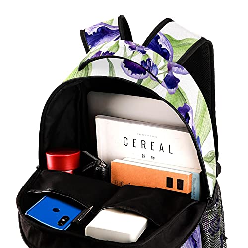 Sac à dos d'écolier ordinateur 14" avec poche rembourrée fleurs