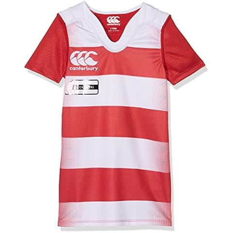 Canterbury Kinder vapordri Creolen Rugby Training Shirt, Rot (Flag Red), 10 Jahre Cover