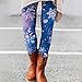 Xmas Leggings for Women Plus Size Christmas Day High Waisted Casual Baggy Pants Women Ankle Length Tummy Control Snowflake Fashion Gym Leggings Fall Stretch Breathable Pajamas Blue L