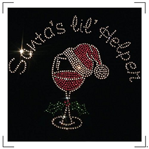 Rhinestone Transfer "Santa's Lil' Helper " Iron On, Hotfix , Christmas, X-mas Heat Press MOTIF applique DIY Santa's Helper