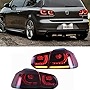 MOSTPLUS LED Tail Lights Compatible for 2010-2014 Volkswagen VW Golf 6 MK6 GTI R Rear Lamps Assembly w/Sequential Turn Light (Set of 2) (Smock Tinted)