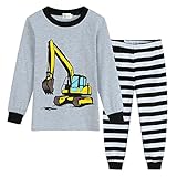 Photo Gallery chickw11 set pigiama per ragazzo con stampa universo pianeta creativo, pigiama a maniche lunga per bambini in cotone due pezzi autunno e inverno pigiama regali di natale (escavatore,90cm) Photo Gallery chickw11 set pigiama per ragazzo con stampa universo pianeta creativo, pigiama a maniche lunga per bambini in cotone due pezzi autunno e inverno pigiama regali di natale (escavatore,90cm)