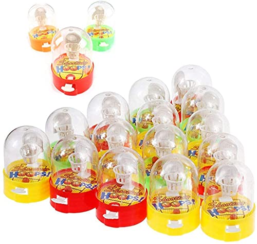 PIQIUQIU 20 Mini Jouets de Flipper de Doigt de Basket-Ball pour Enfants, 6 cm - Cadeau de fête d'anniversaire pour Enfants