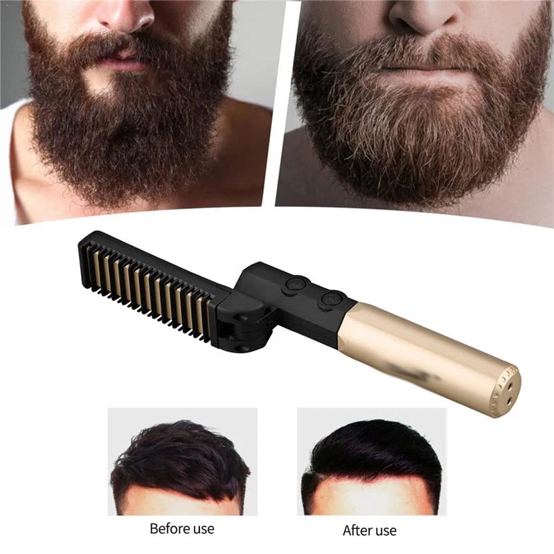Peine Eléctrico Portátil para Barba y Cabello para Hombre miniatura 2
