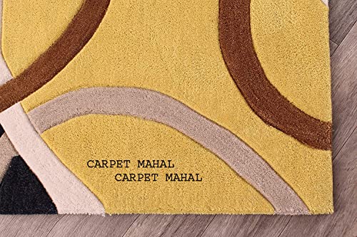 Image of Carpet Mahal Export Quality Handmade Tuffted Pure Woollen Carpet for Hall Living Room Bedroom Size 12 x 15 feet (360X450 Cm) Color-Multi
