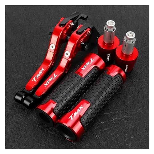 ���]�Ԃ̃n���h���o�[�G���h �K�� TMAX 560 Tech Max 500 T-MAX 530 SX DX �܂肽���ݎ��u���[�L�N���b�`���o�[�n���h���o�[�O���b�v�G���h�ɍœK(Red2)