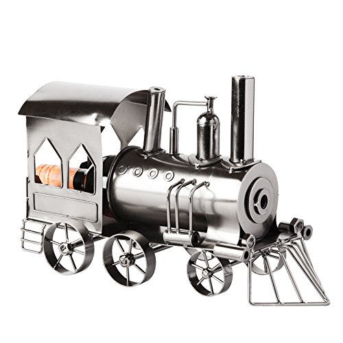 BRUBAKER Wine Bottle Holder Statue Locomotive Sculptures and Figurines Decor & Vintage Wine Racks and Stands Gifts Decoration