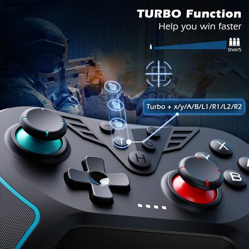Mando inalámbrico Switch 2 LATEC con joystick Hall y botones programables 4