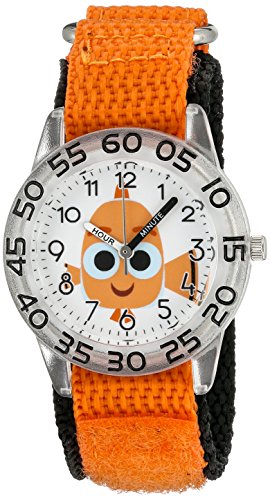 Disney Girl's 'Finding Dory' Quartz Plastic and Nylon Watch, Color:Orange (Model: W003018)