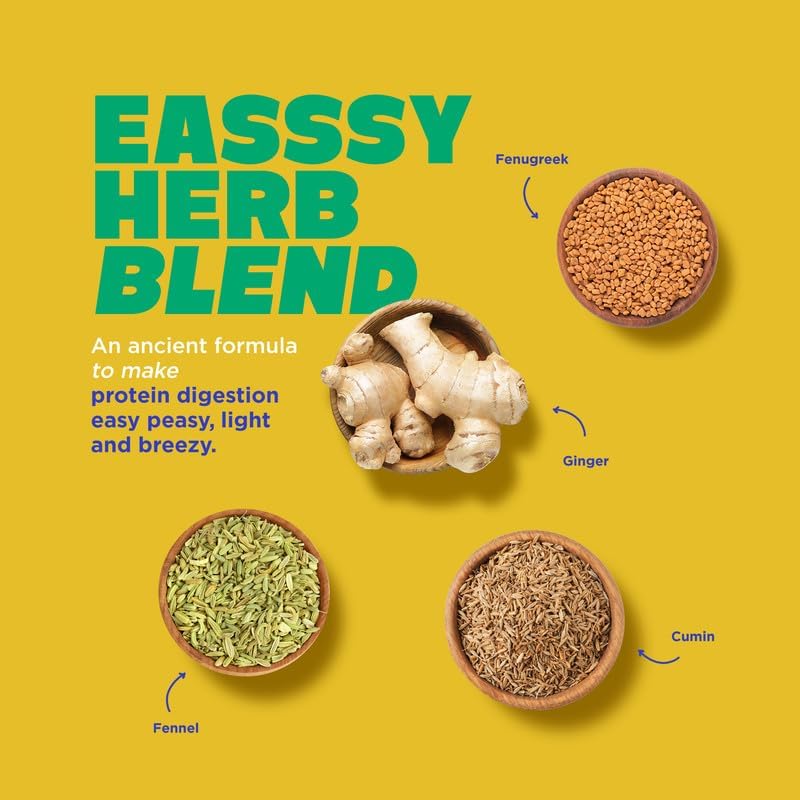 Image of Yogabar ProClean Plant Protein (with FREE Creatine 114G) - 25G Protein Per Serve - Chocolate Flavour With Monk Fruit Sweetener - Cleanest & Lightest Protein With Herbs (500G Pouch,13 Servings)