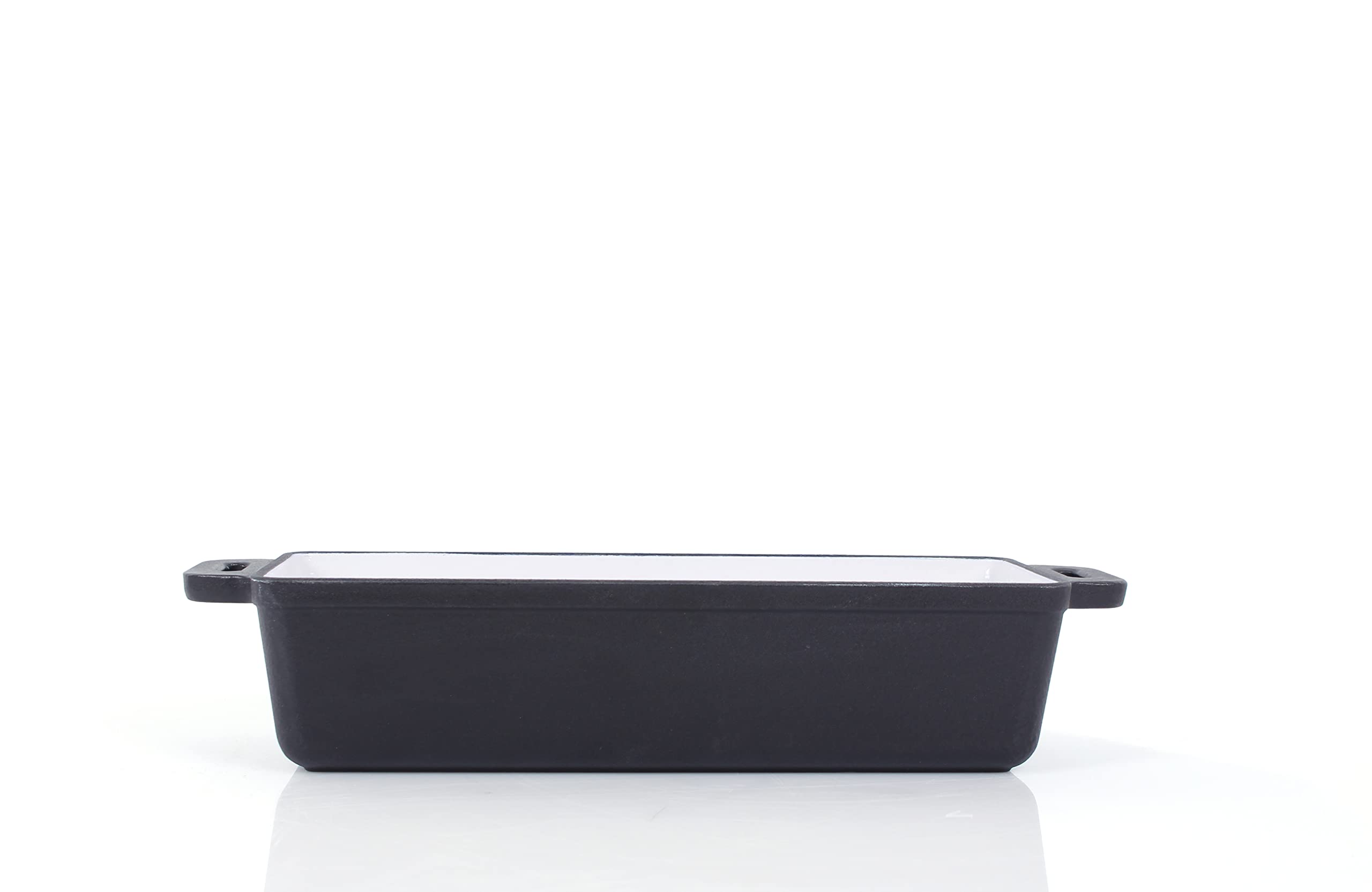 ECHTWERK Plat à pain en fonte, Cocotte sans couvercle, Boîte à pain traditionnelle avec revêtement émaillé, Convient pour les fours, grills, BBQ et induction,1,5 L, Ø 28,2 x 12,5 cm
