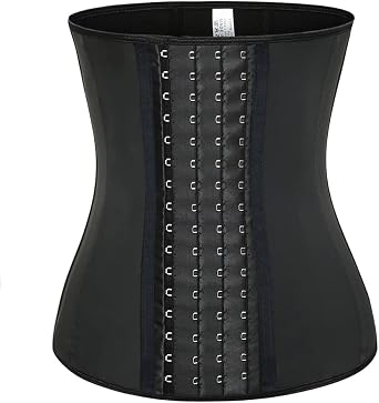 Latex Waist Trainer for Women 9 Steel Boned Waist Cincher Underbust Corsets and Bustiers Body Shaper 4 Hooks