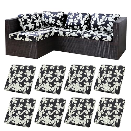 Image of BIETYONE 8Pcs Stretch Patio Cushion Covers,Outdoor Couch Covers Replacement,Outdoor Couch & Sofa Slipcovers,for Patio Furniture Cushion Covers,Washable Reusable urniture Protector(Patch,8PCS)
