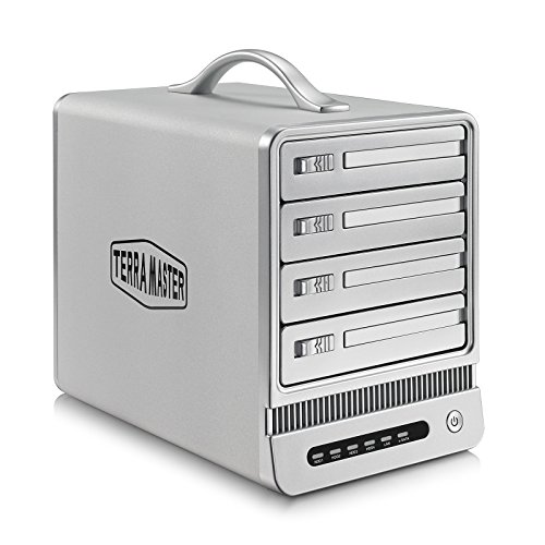 TerraMaster Firewire Hard Drive RAID Enclosure F4-830 4Bay 3.5-inch SATA Hard Drive to USB 3.0/e-SATA/FireWire 800x2 Hard Drive Group JBOD/RAID 0/RAID 1/RAID 3/RAID 5/RAID10 External Hard Drive Enclosure Storage