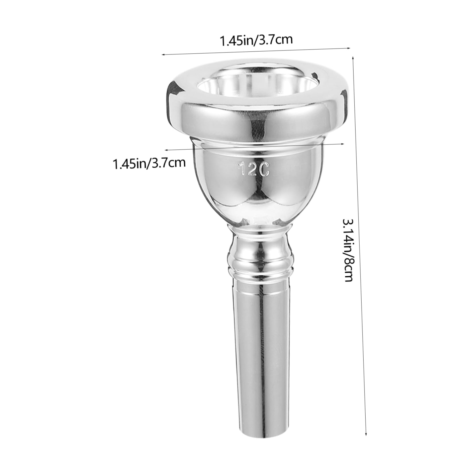 ifundom Trombone Mouthpiece Metal French Horn Part for Professional and Beginners