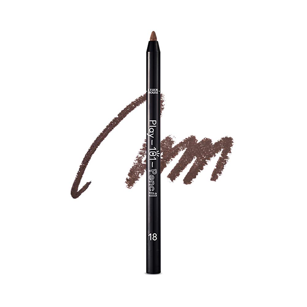 ETUDE Play 101 Pencil, Multi-Use Pencil as Eyeliner & Eyeshadow, Smudge-Resistant Color Fixing, Soft Gel Texture, Long-Lasting Finish, Korean Makeup, Beauty, Matte – Chocolate Brown (0.018 Ounce)