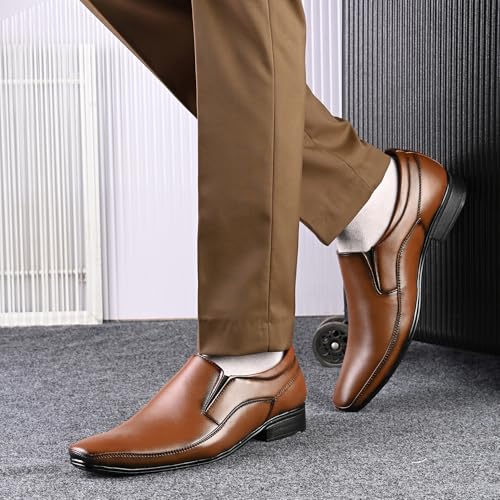 Image of Centrino Men's Formal Shoe | Cushioned Insole Comfortable Shoes | Trendy & Classic Design | Durable TPR Sole Footwear (8111)