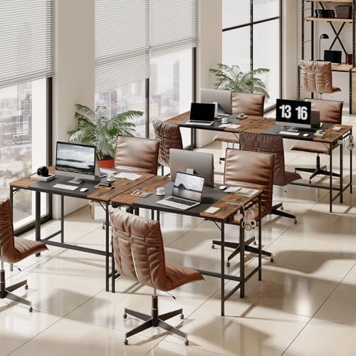 HOOBRO Computer Desk and Narrow Bookshelf Bundle, Modern Study Writing Desk, Corner Book Shelf for Living Room, Office, BF41UDN01-FG09DSJ01 image 5
