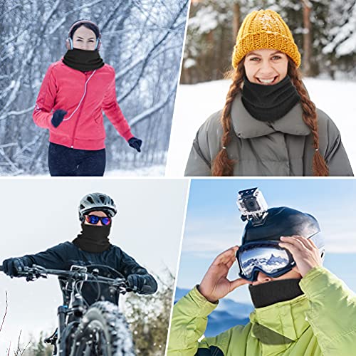 Wintersjaal voor heren, warm gezichtsmasker, verdikte fleecevoering, wintersjaal, colsjaal, uniseks, casual nekwarmer voor outdoor, motorfiets, fiets, indoor-activiteiten, winddichte sjaal voor heren - Image 7