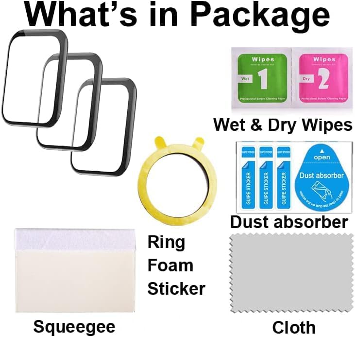 Miniatura 4 de Protectores de pantalla 3D compatibles con SOMTLERK A221 1.91" Smartwatch, 3 piezas