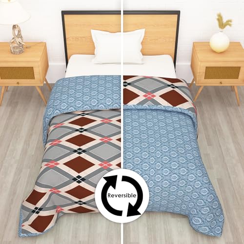 Image of Comforter Single Bed 180 GSM 150x225 CM, Beige & Grey