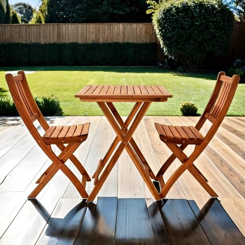 SAM 3tlg. Balkongruppe Blossom, Akazienholz massiv + geölt, Gartengruppe...