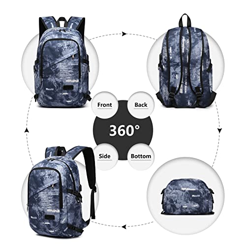 Kono Laptop Backpack, 15.6 inch Laptop Bag with USB Charging Port - Image 3