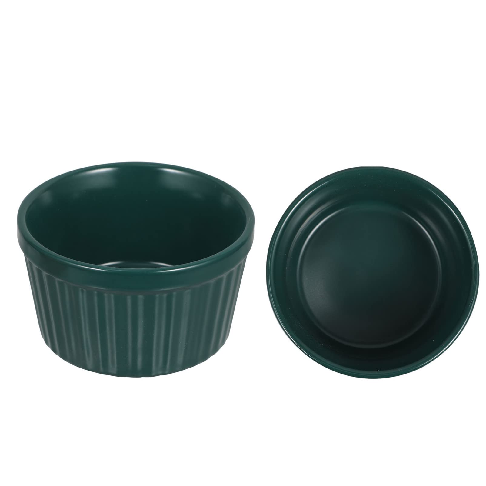 Ramequins en Céramique Plats en Porcelaine: Tasses à Cuisson à la Crème de Dessert 2 Pièces Bols à Pudding Ronds en Céramique Ramequins Ustensiles de Cuisson pour la Cuisson Servir Crème Brûlée Gâteau