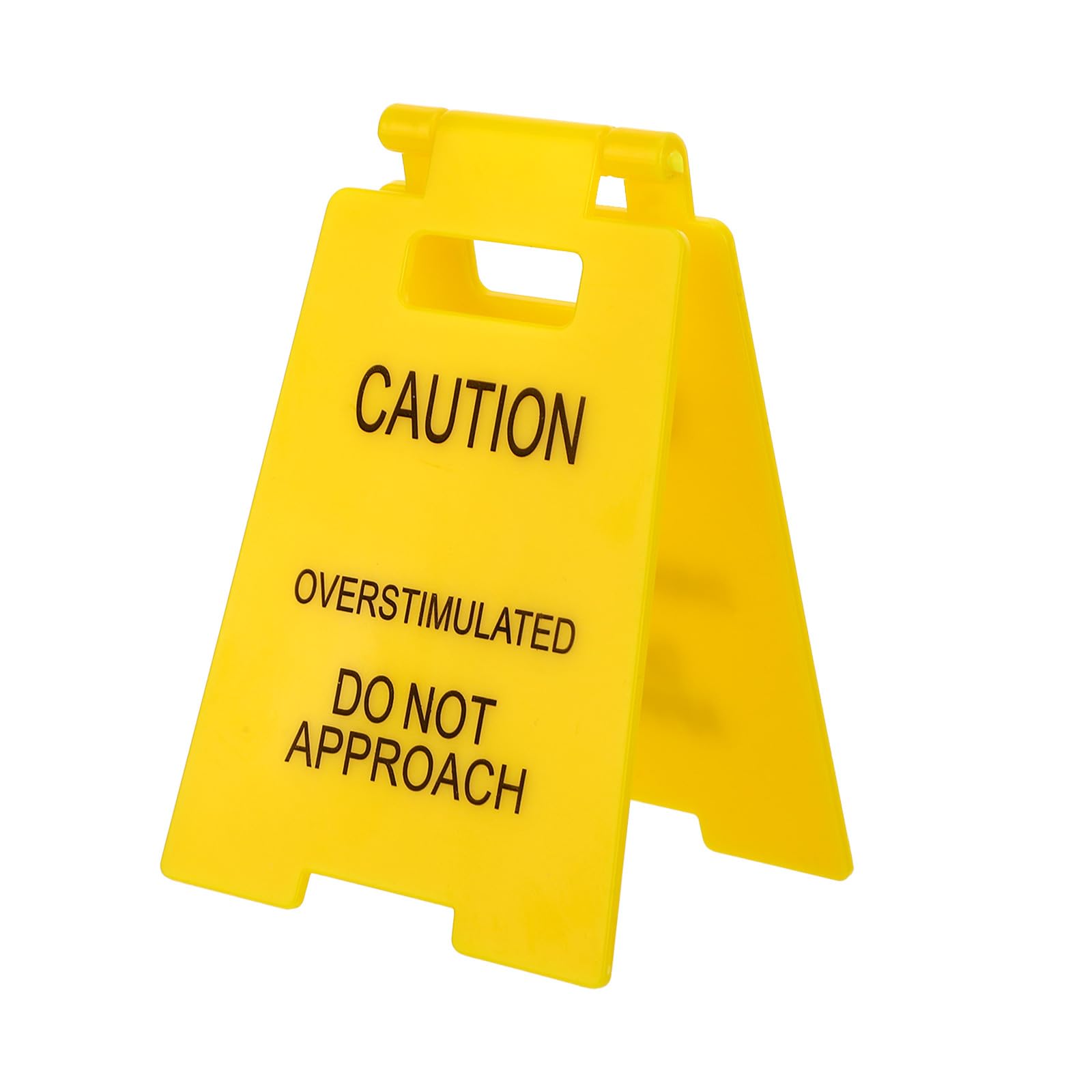 Jeoyiqau A Funny Office Prank Desk Sign, Caution Overstimulated Do Not Pproach, Mini Desk Ccessories, Funny Office Ccessories, Prank Gifts, Manager Coworkers Employees Boss Teammate Workplace Cubicle Gifts