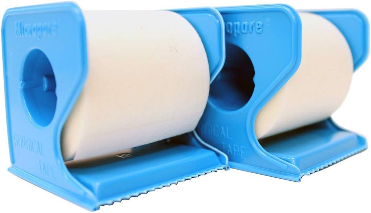 BB - Cinta quirúrgica microporosa con dispensador 1535-2, 2 pulgadas x 10 yardas (5 cm x 9,1 m), 2 rollos