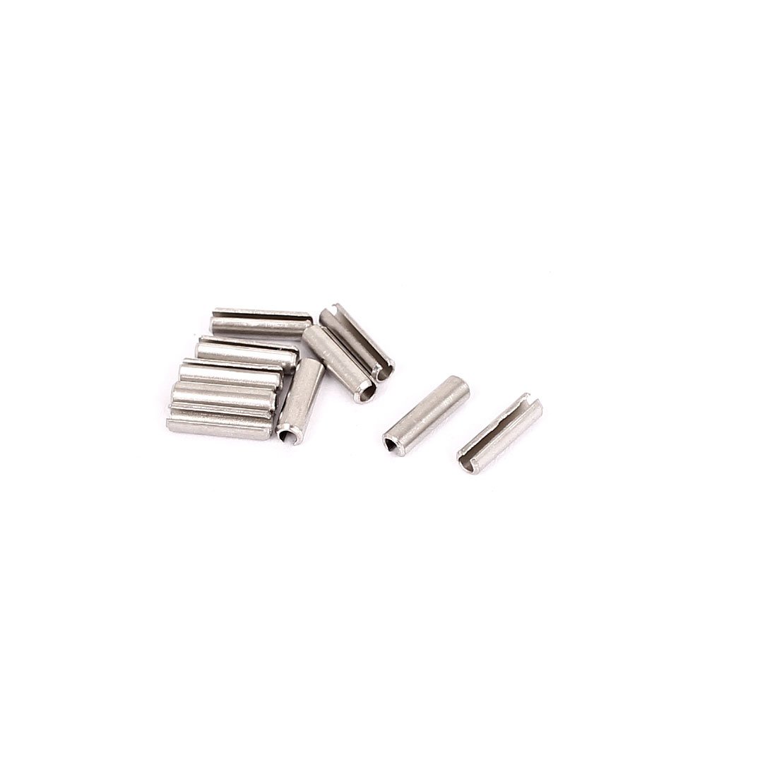 10-Pack M2x8mm Stainless Steel Spring Dowel Pins - 304 Grade, Split Roll Design