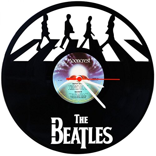 GRAVURZEILE Horloge murale en vinyle « The Beatles 2017 » – Décoration murale vintage – Horloge rétro fabriquée en Allemagne - Les Beatles, Paul McCartney, John Lennon, RIngo Starr, George Harrison GRAVURZEILE Horloge murale en vinyle « The Beatles 2017 » - Décoration murale vintage - Horloge rétro fabriquée en Allemagne