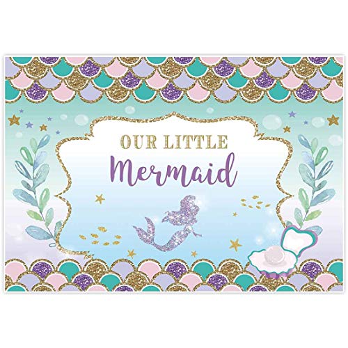 Hintergrund mit Meerjungfrauen-Motiv, 1,8 x 1,2 m