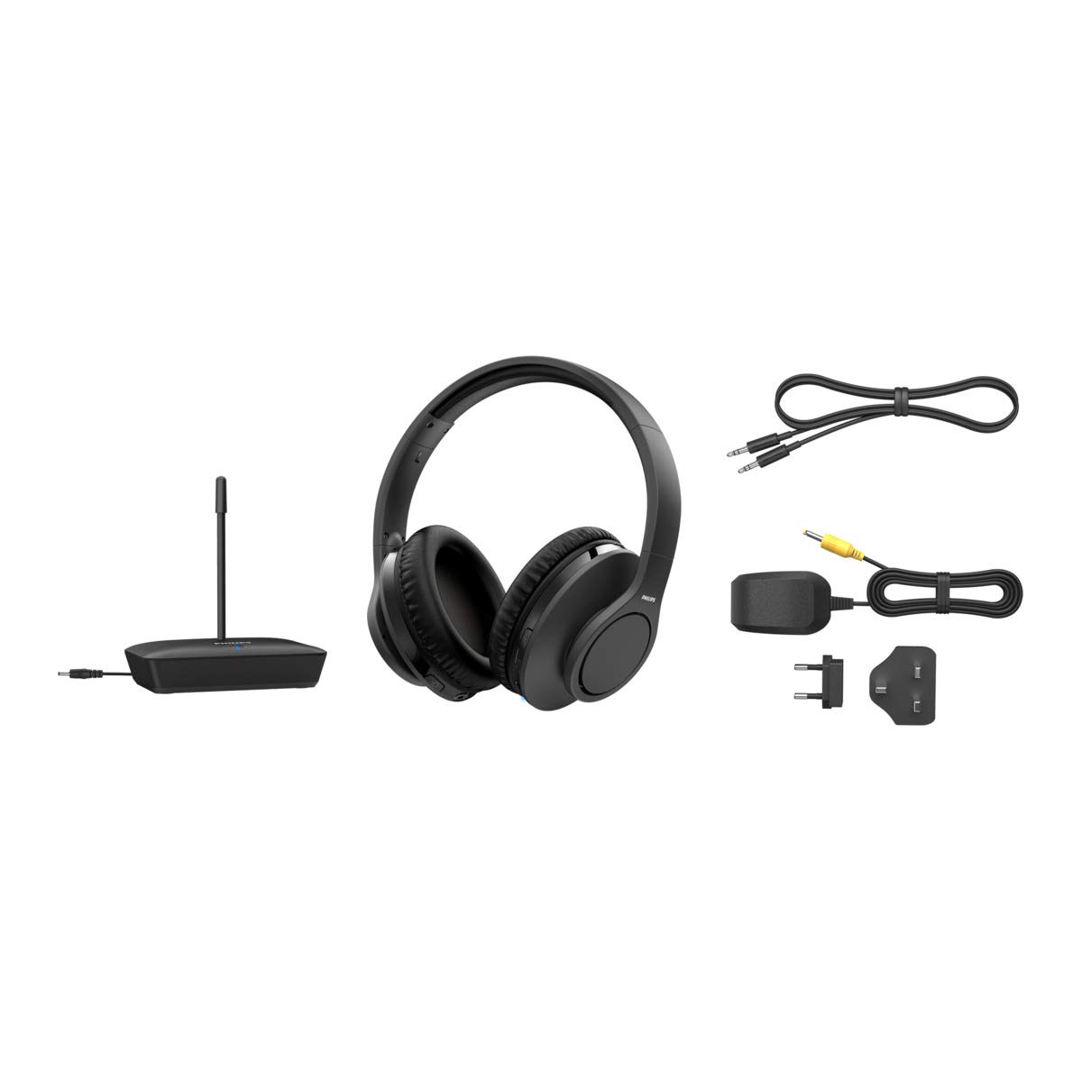 Philips H6005BK/10 Cuffie TV Wireless, Cuffie TV Senza Fili (Over Ear, Portata 100 m, 18 Ore di Autonomia, Driver 30 mm, Isolamento Acustico Passivo, Fascia Regolabile) Nero - Modello 2020/2021