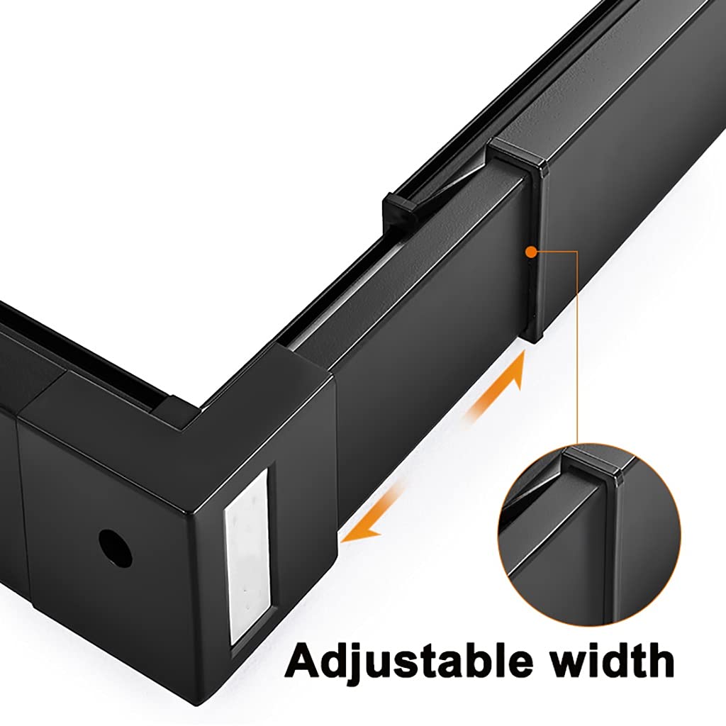 Sistema de almacenamiento ajustable para armario con barra para colgar pantalones, color negro (tamaño: 45 x 60 x 50 cm), estante para pantalones para decoración elegante