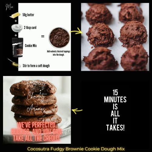 Image of COCOSUTRA Gourmet Treats Hamper | Cookie Dough Mix & Hot Chocolate with Chef Cap & Candy Cane | Premium Celebration Box | Pack of 4-670 g