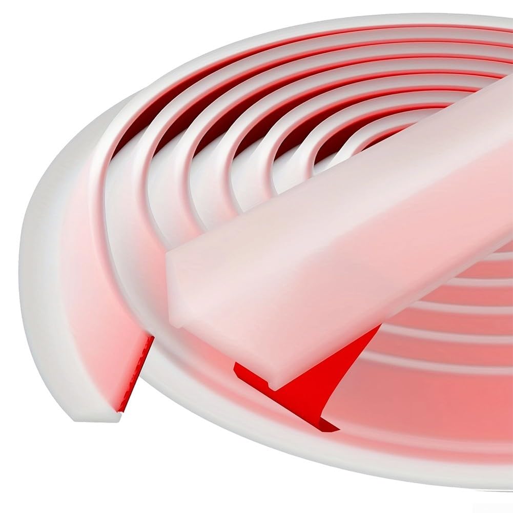 Striscia flessibile di protezione dell'acqua per cucina e bagno, guarnizione autoadesiva per bordo del piano di lavoro e base doccia, diversi colori (trasparente)