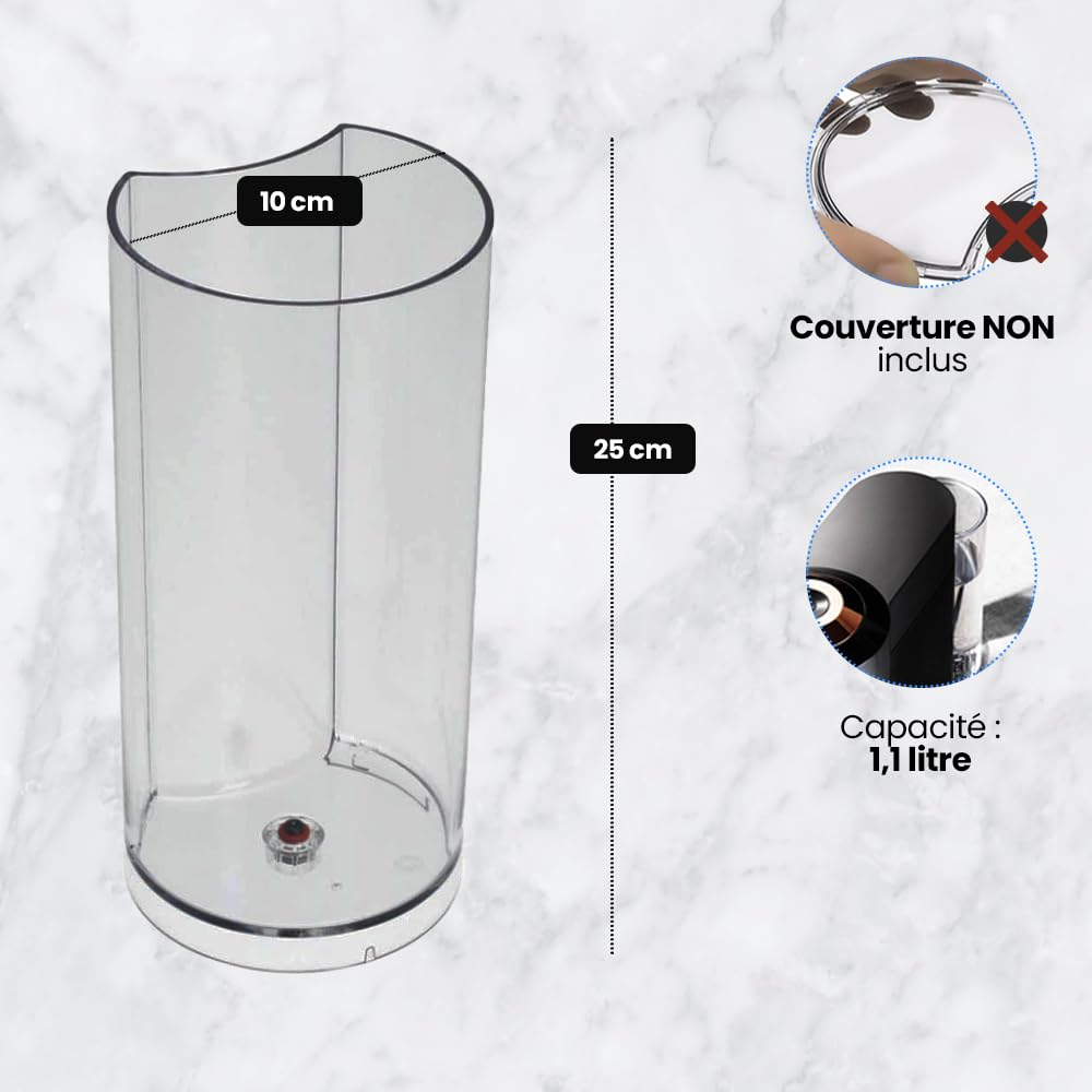 Réservoir D'Eau Remplacement 0,7L Pour Nespresso Inissia - Compatible Krups DeLonghi