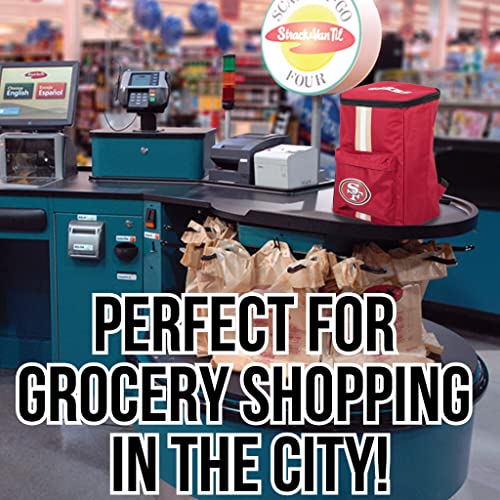 San Francisco 49Ers 36 Can Nfl Cooler Backpack – Portable Soft Sided Ice Chest – Insulated Bag Holds 36 Cans Plus A Wine Bottle Or Water Bottle And A Phone And Wallet - Officially Licensed Fan Gear #TOP5