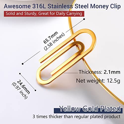 PROSTEEL Money Clip Credit Card Holder, 316L Stainless Steel Slim Front Pocket Clips for Men, Come Box3