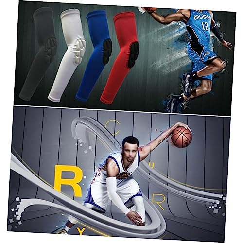 SUPVOX 1pc Elbow Protector Sleeve Breathable Protective Arm Sleeve for Cycling Basketball and Outdoor Sports Comfortable Fit for Enhanced Mobility White