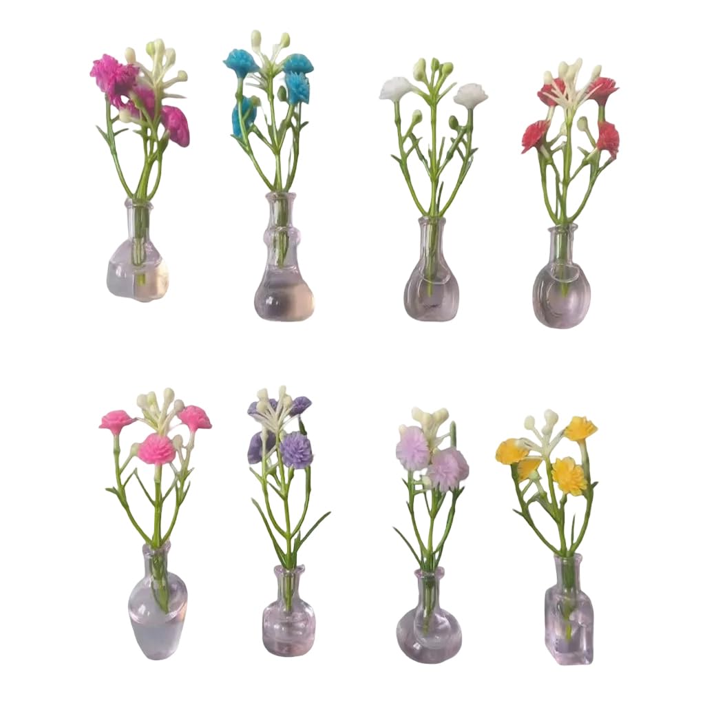 XAGMODSHN Minis Vase Magnets for Fridge Tiny Plant Vase Magnets Fridge Decoration for Kitchen, Locker Offices Refrigerator Magnet Refrigerator Decors