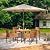 LAUSAINT HOME 5 Pieces Outdoor Patio Dining Set, All-Weather Wicker Rattan Furniture Set with Chairs Set of 4 and Wood Square Table with Umbrella Hole for Patio, Lawn, Garden, Backyard, Beige