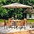 LAUSAINT HOME 5 Pieces Outdoor Patio Dining Set, All-Weather Wicker Rattan Furniture Set with Chairs Set of 4 and Wood Square Table with Umbrella Hole for Patio, Lawn, Garden, Backyard, Beige
