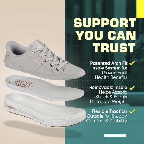 Skechers Damen Arch Fit Arcade-Meet Ya There Sneaker, Taupe, 35 EU Weit – Ansicht 4