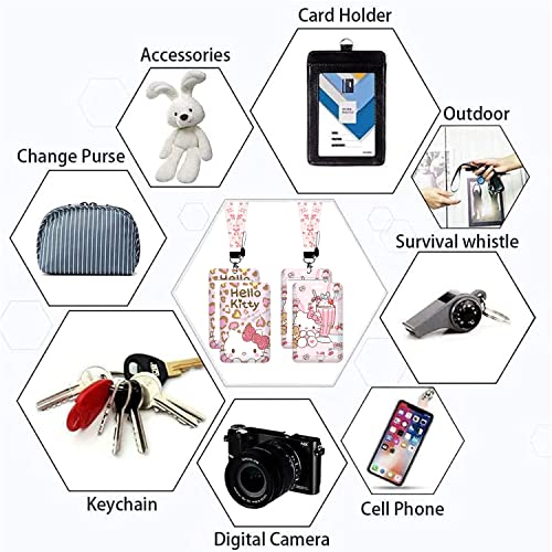 BSNRDX kawaii Cordino con Porta Carte 2 Pezzi